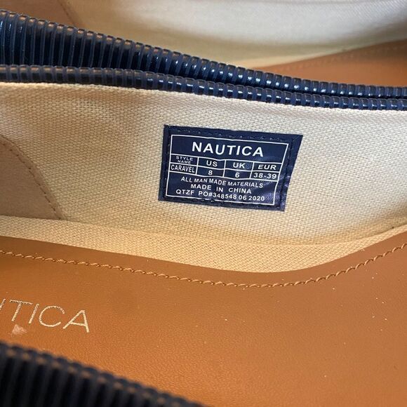 Nautica NWOT Navy Blue  Caravel Sz 8 Slip On Classic Ballet Driving Flats - Picture 7 of 8